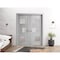 Vdomdoors Sliding French Dbl Pocket Doors 48 x 80in, Light Grey Oak W/ Frosted Glass, Kit Trims Rail Hardware SETE6933DP-OAK-48 - alternate 2